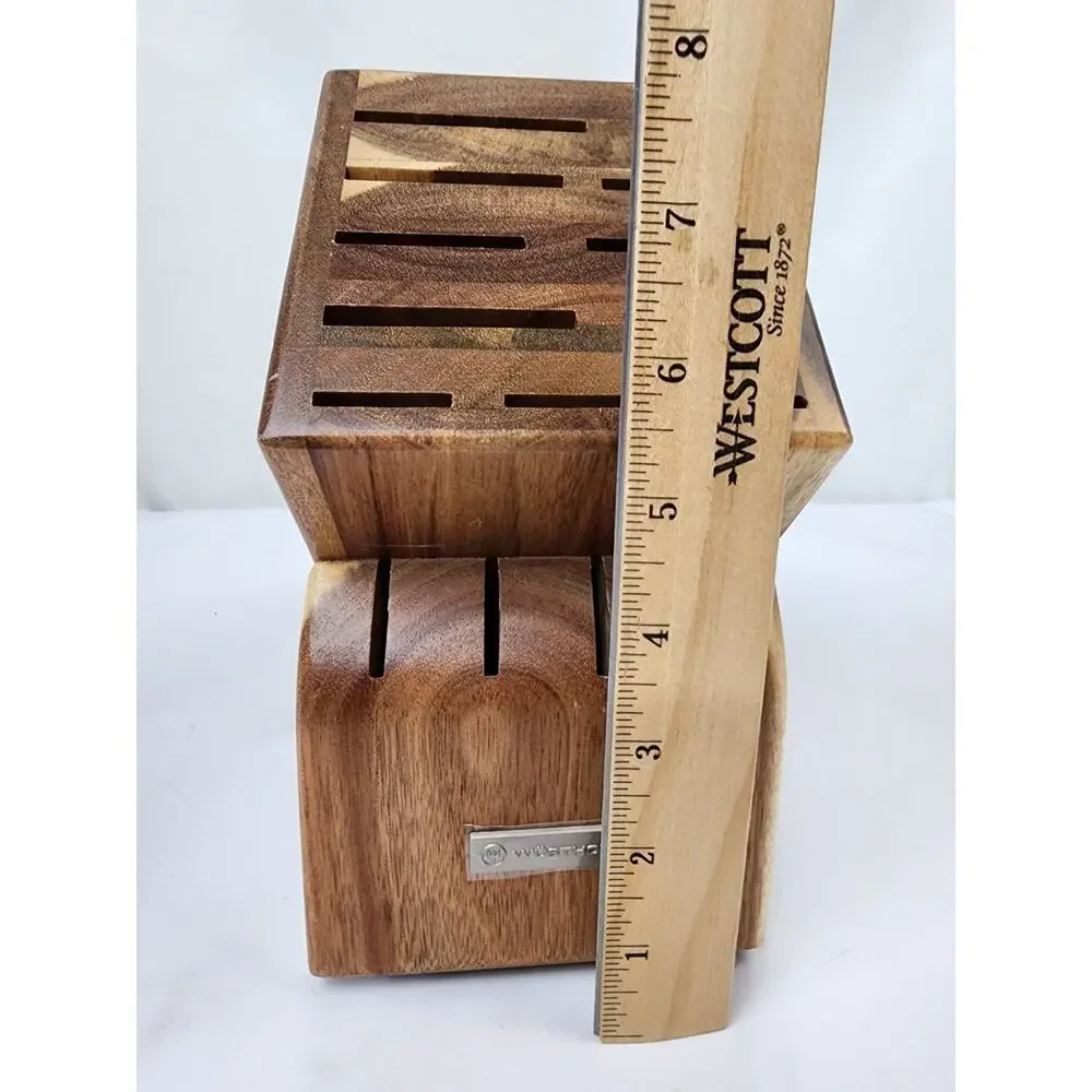 Wusthof 15-Slot Countertop Knife Block Multi-tone Acacia Wood 9